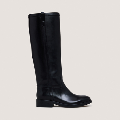 Round-toe boots in black leather | margot