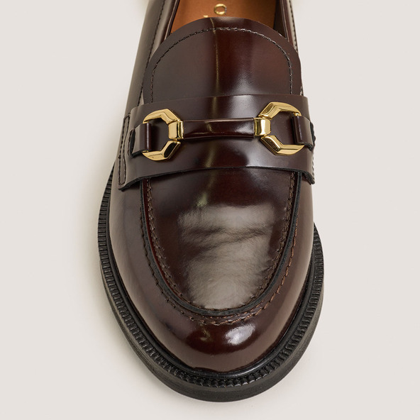 Bit loafers in brown patinated leather | DROP