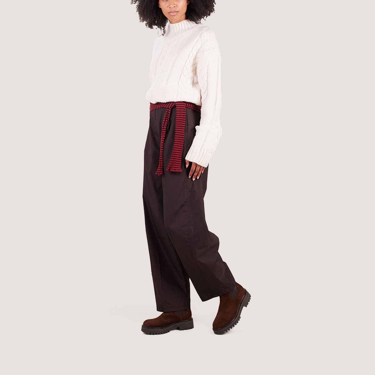 Chelsea Boots in split brown leather | AMANDINE