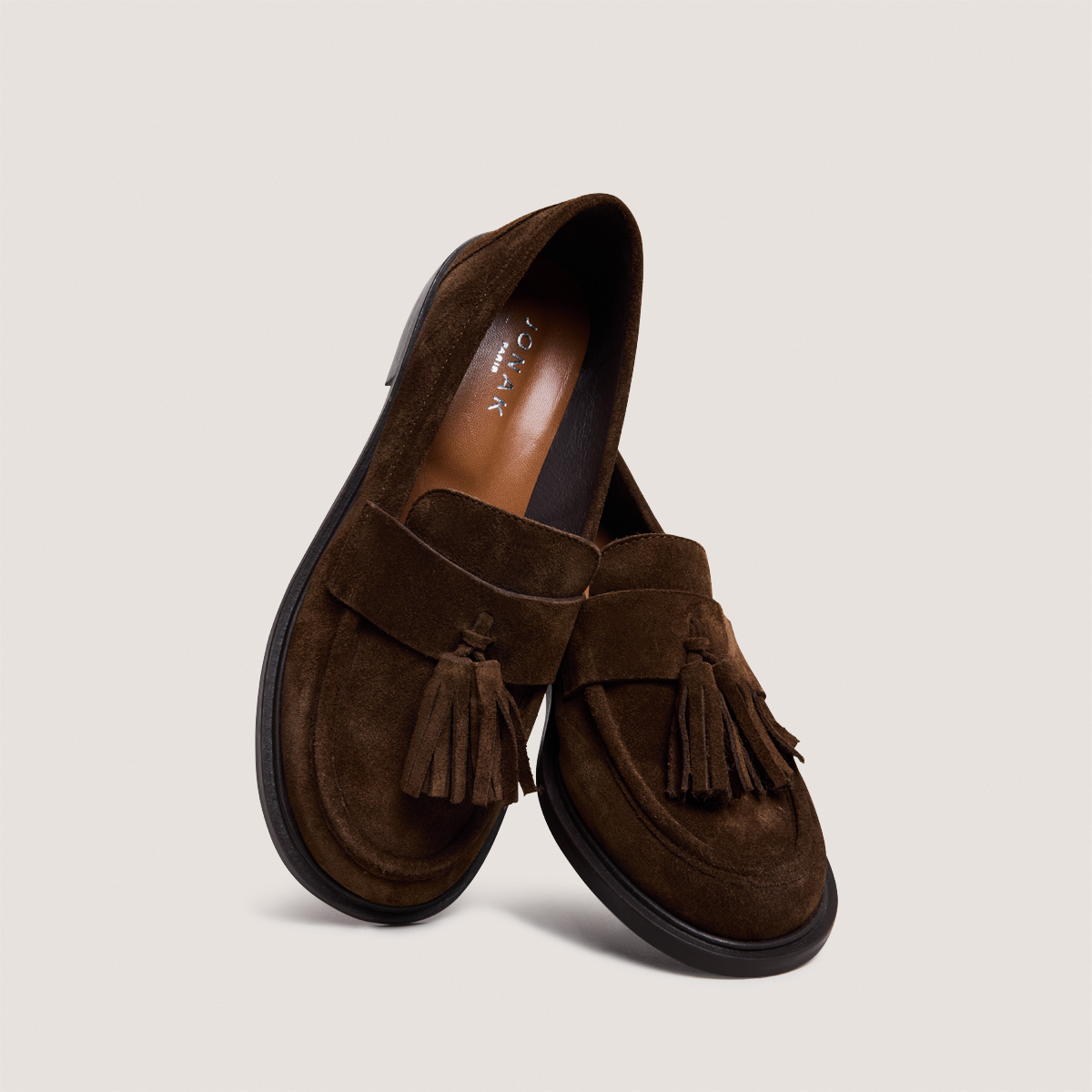 Loafers with tassels in brown suede | DAMANDE