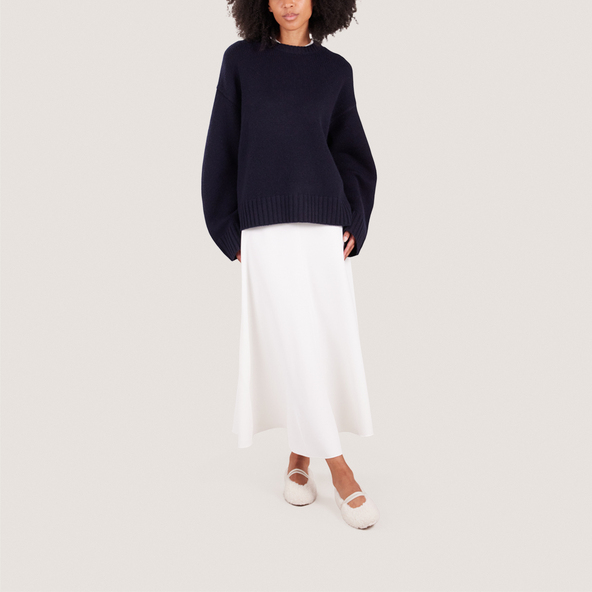 Ballet Flats with Straps in ecru fleece | DUVET