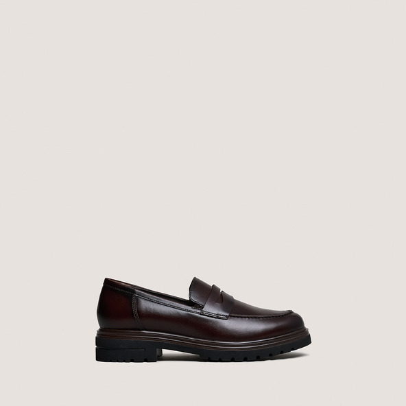 Lug sole Loafers in brown patinated leather | ARLO