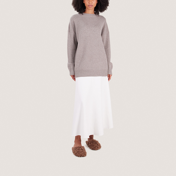 Slippers in hazelnut fluffy fabric | JUDIE
