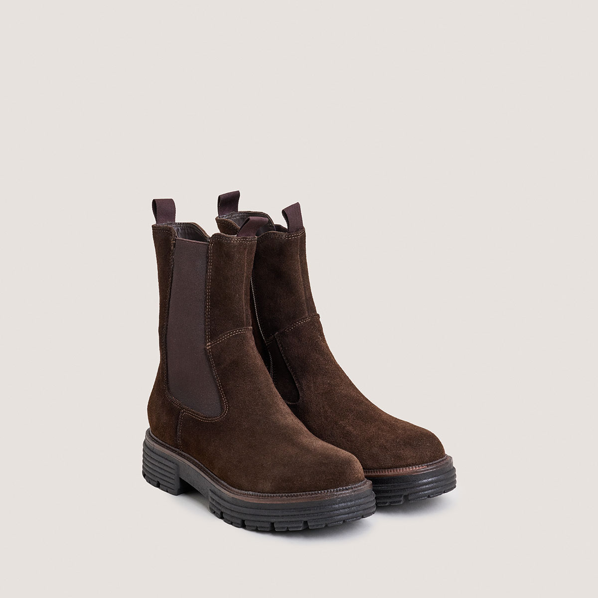 Chelsea boots in brown split leather | ANTONELLE