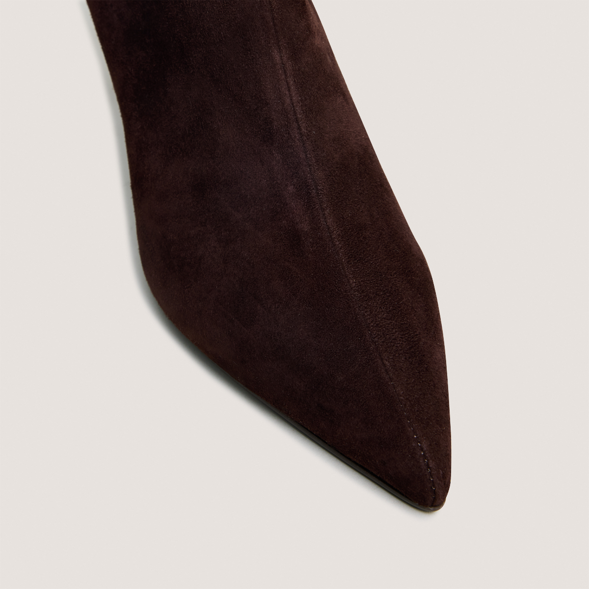Stiletto-heel ankle boots in brown suede | DIEMINA