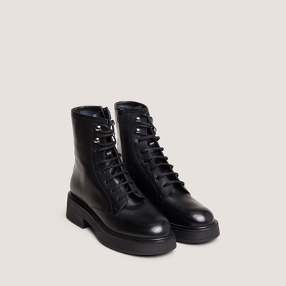 Lace-up boots in burgundy suede | ditto