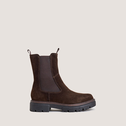 Chelsea boots in brown split leather | antonelle