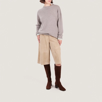 Square-toe boots in brown suede | argentine