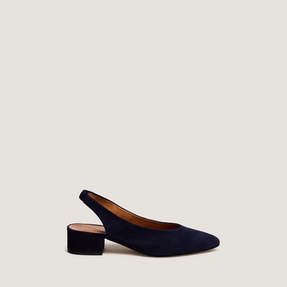 Ballet flats with open backs navy