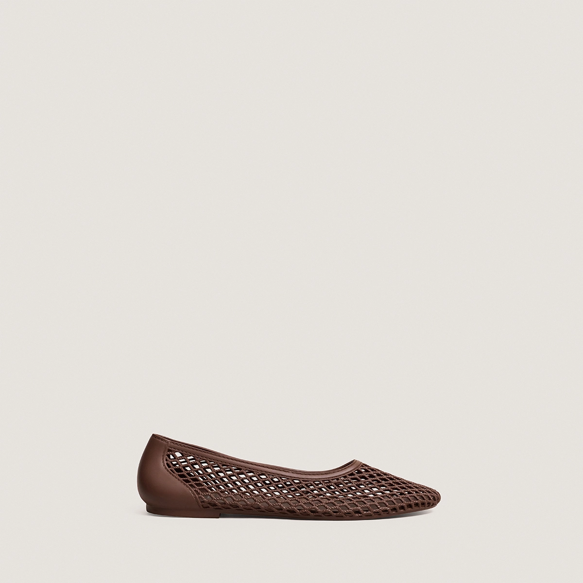 Perforated ballet flats in brown jelly | UGO