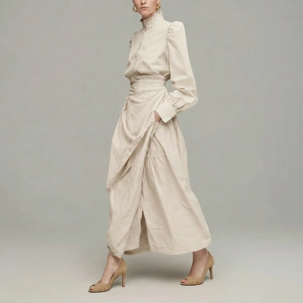 Peep-toe pumps in camel suede | DALBA