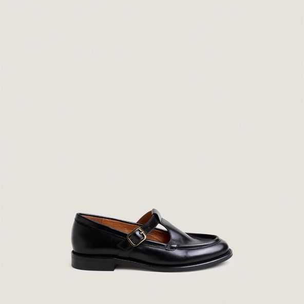 Strap loafers in black leather | DESERT
