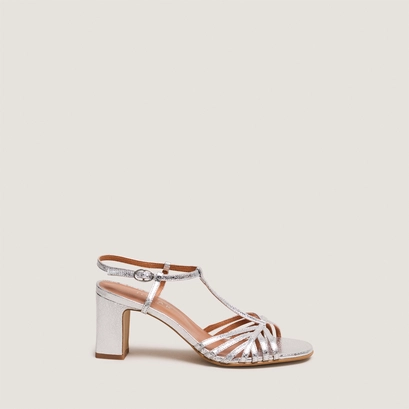 Heeled sandals silver