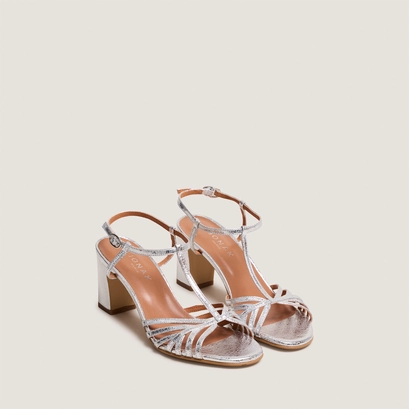 Heeled sandals silver