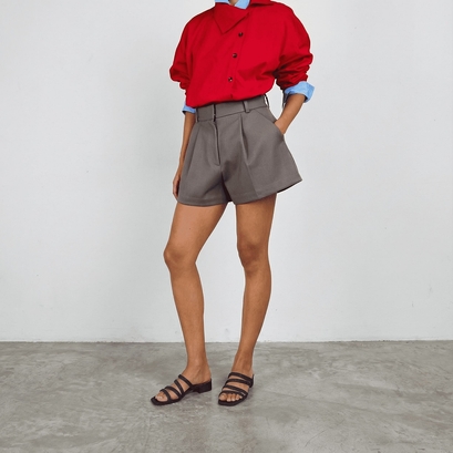 Low-heel mules with thin straps in navy blue denim | alpilles