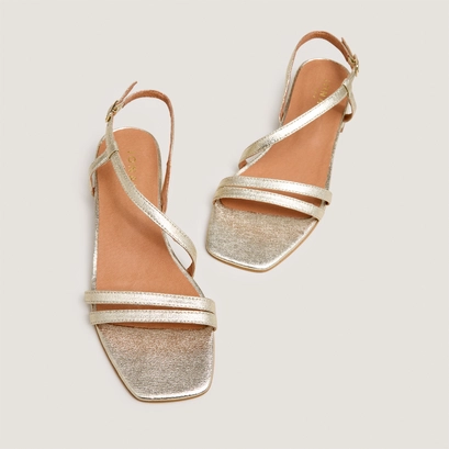 Low-heel sandals platinum