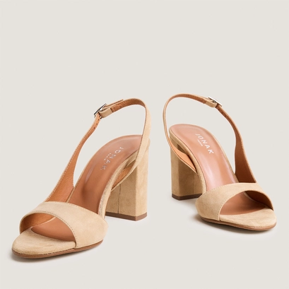 Slingback sandals camel