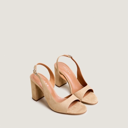 Slingback sandals camel