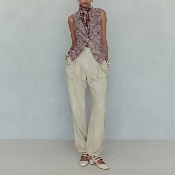 Double-strap slingback mary janes in ecru patent leather | DRIBBLE