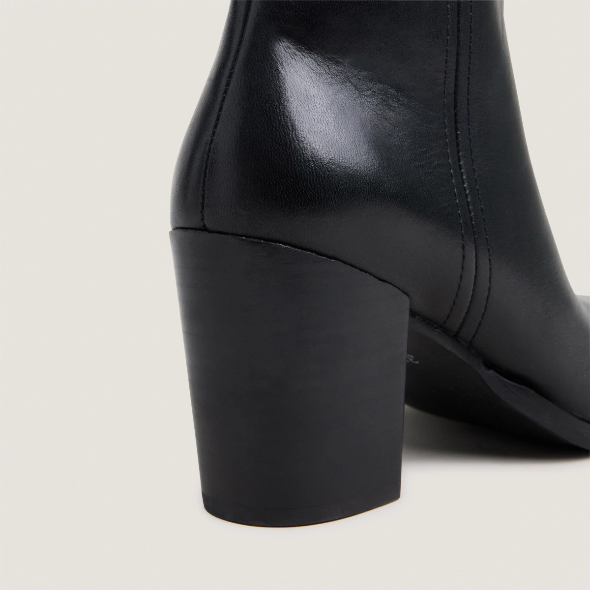 Pointed-toe ankle boots in black leather | PIPO