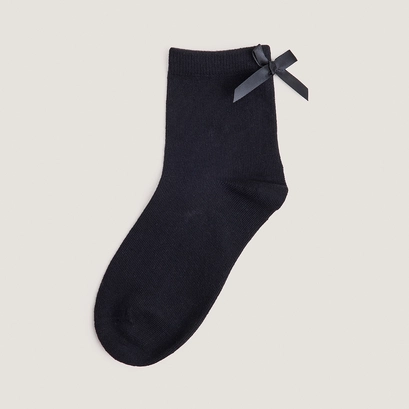 Short bow socks black