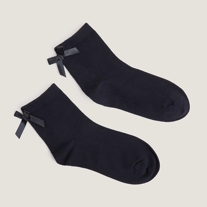 Short bow socks black