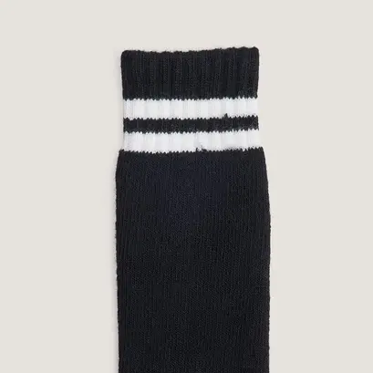 Striped knee-high socks white/black