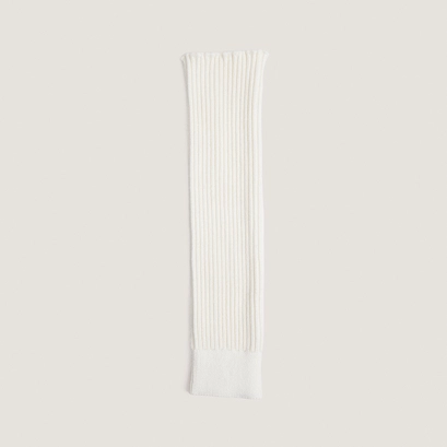 Ribbed leg warmers ecru