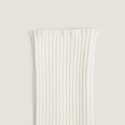 Ribbed leg warmers ecru