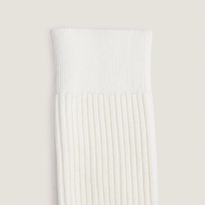Ribbed leg warmers ecru