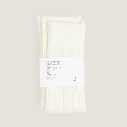 Ribbed leg warmers ecru