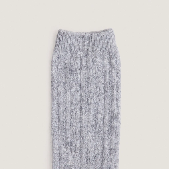 Knee-high socks in grey textile | FOX