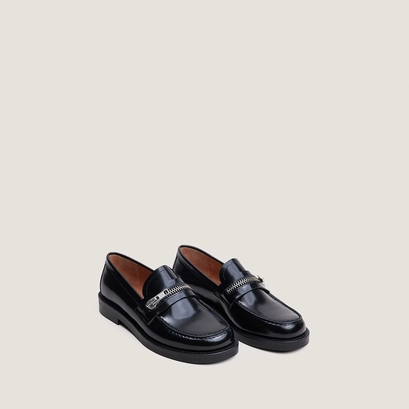 Zip loafers black