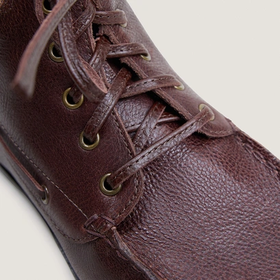 Lace-up boots brown/ecru