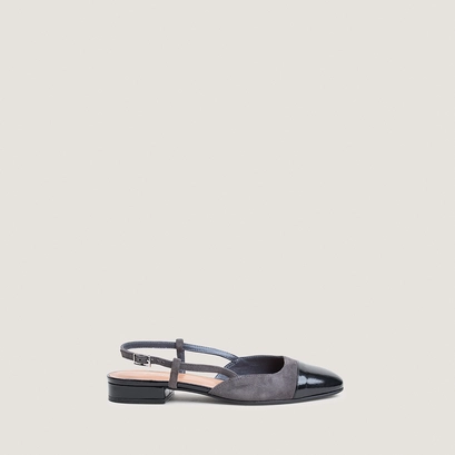 Slingbacks ballet flats black/grey