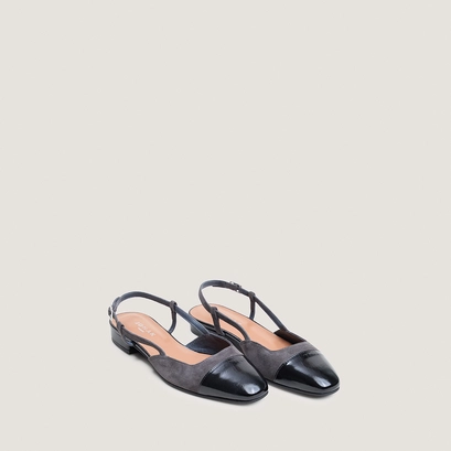 Slingbacks ballet flats black/grey