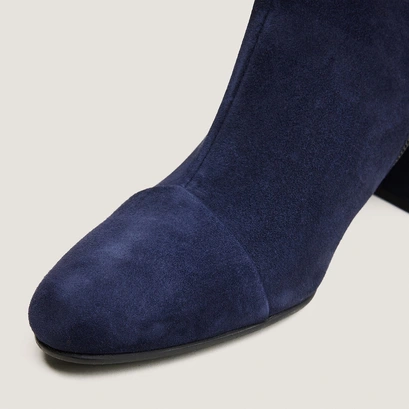 Heeled ankle boots navy