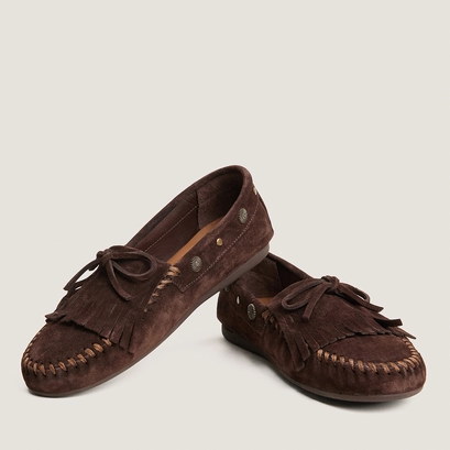 Soft lace-up loafers brown