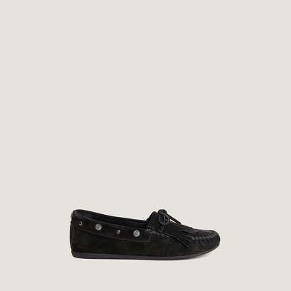 Soft lace-up loafers black