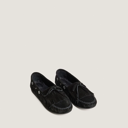 Soft lace-up loafers black