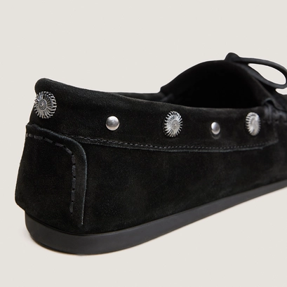 Soft lace-up loafers black