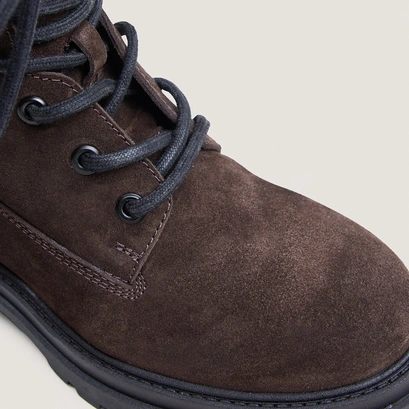 Lace-Up Boots with Lug Soles brown / black