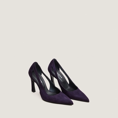 Heeled pointed-toe pumps purple