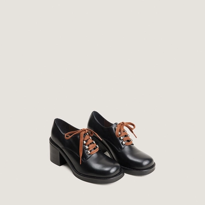 Heeled derbies black