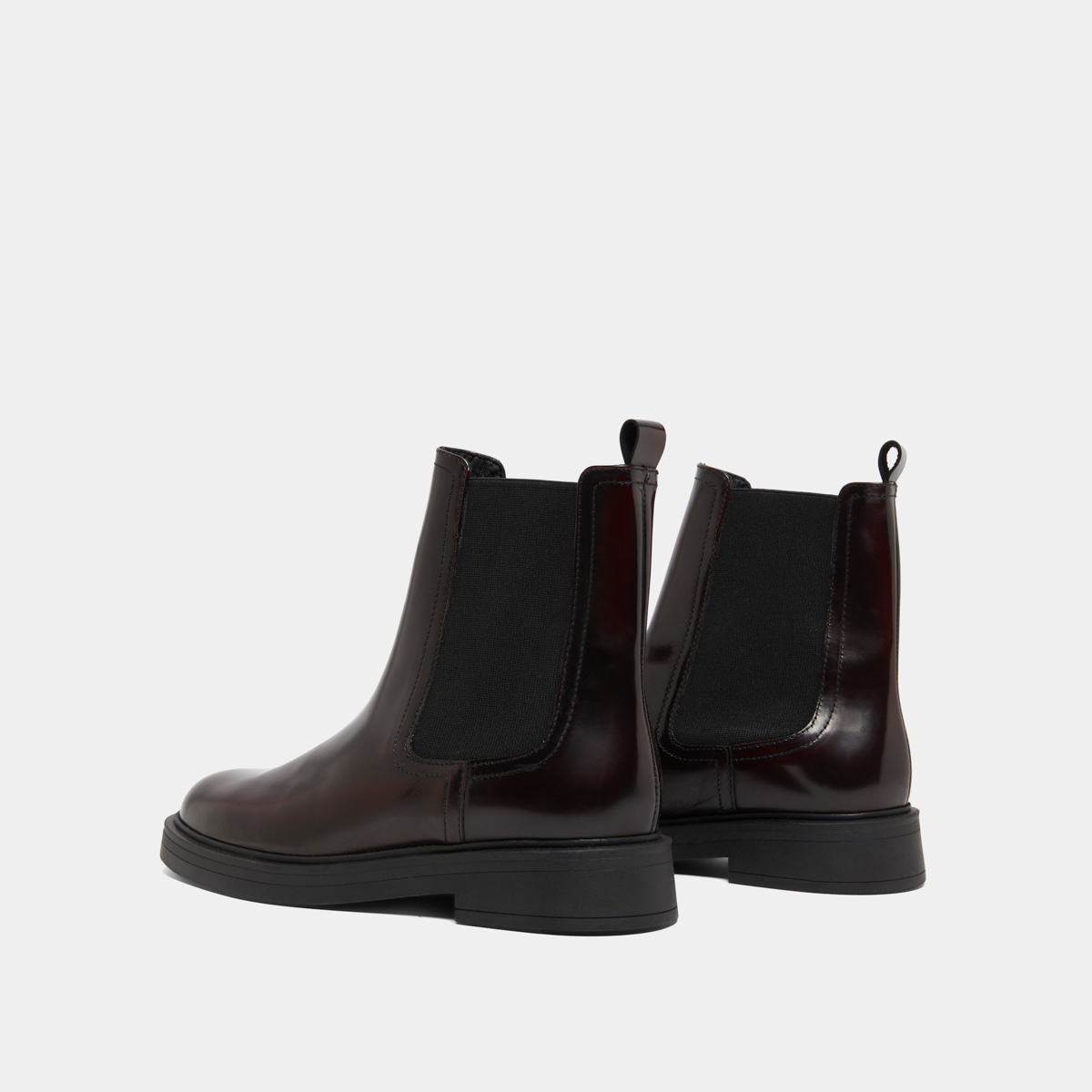 Boots &agrave; bouts ronds burgundy