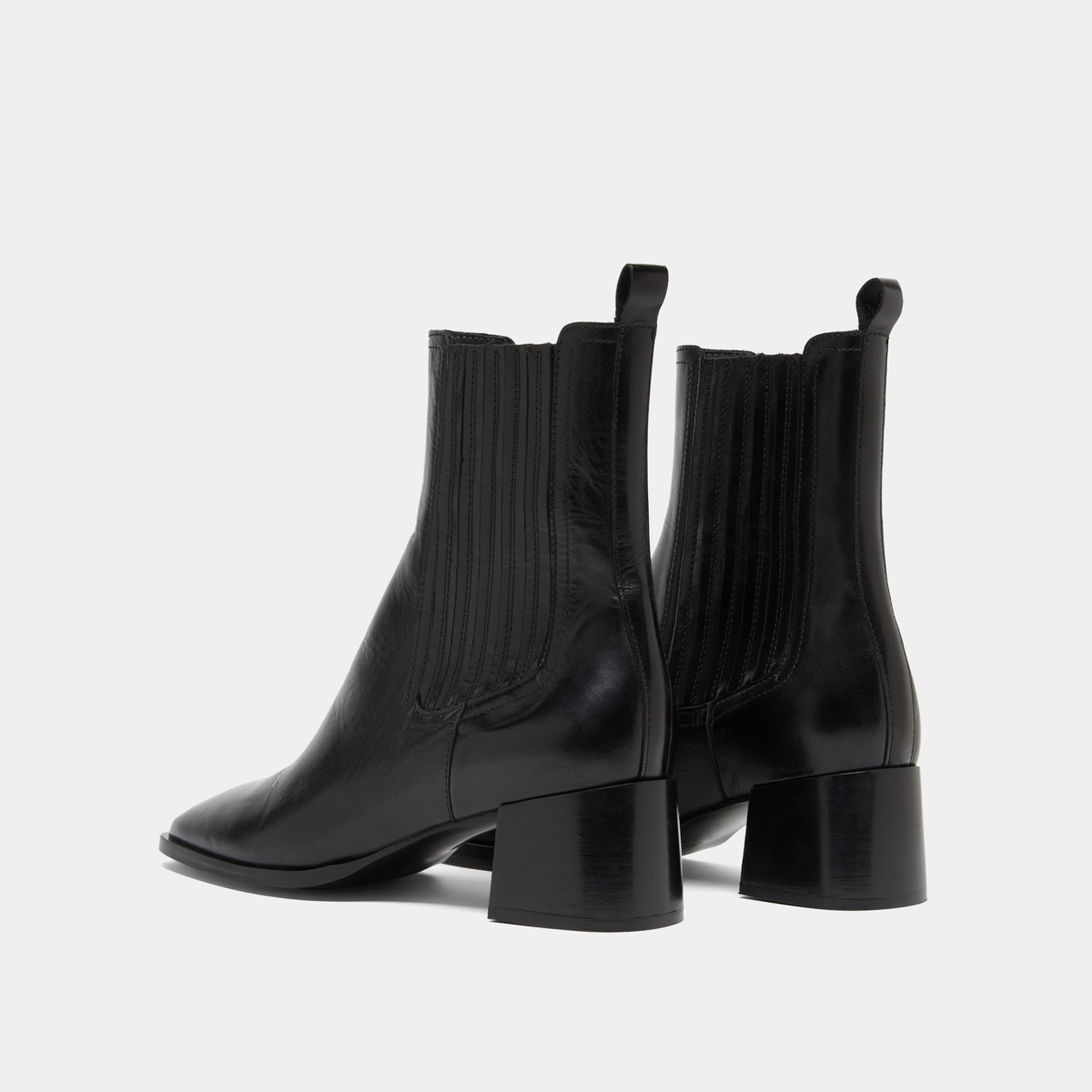 Bottines &agrave; fronces in black leather | DINGO