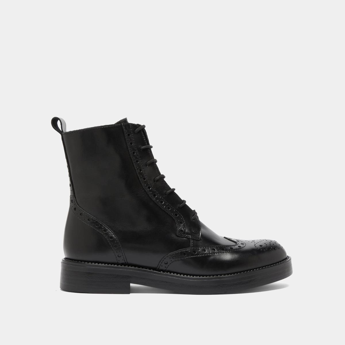 Boots à lacets in black leather | ARI