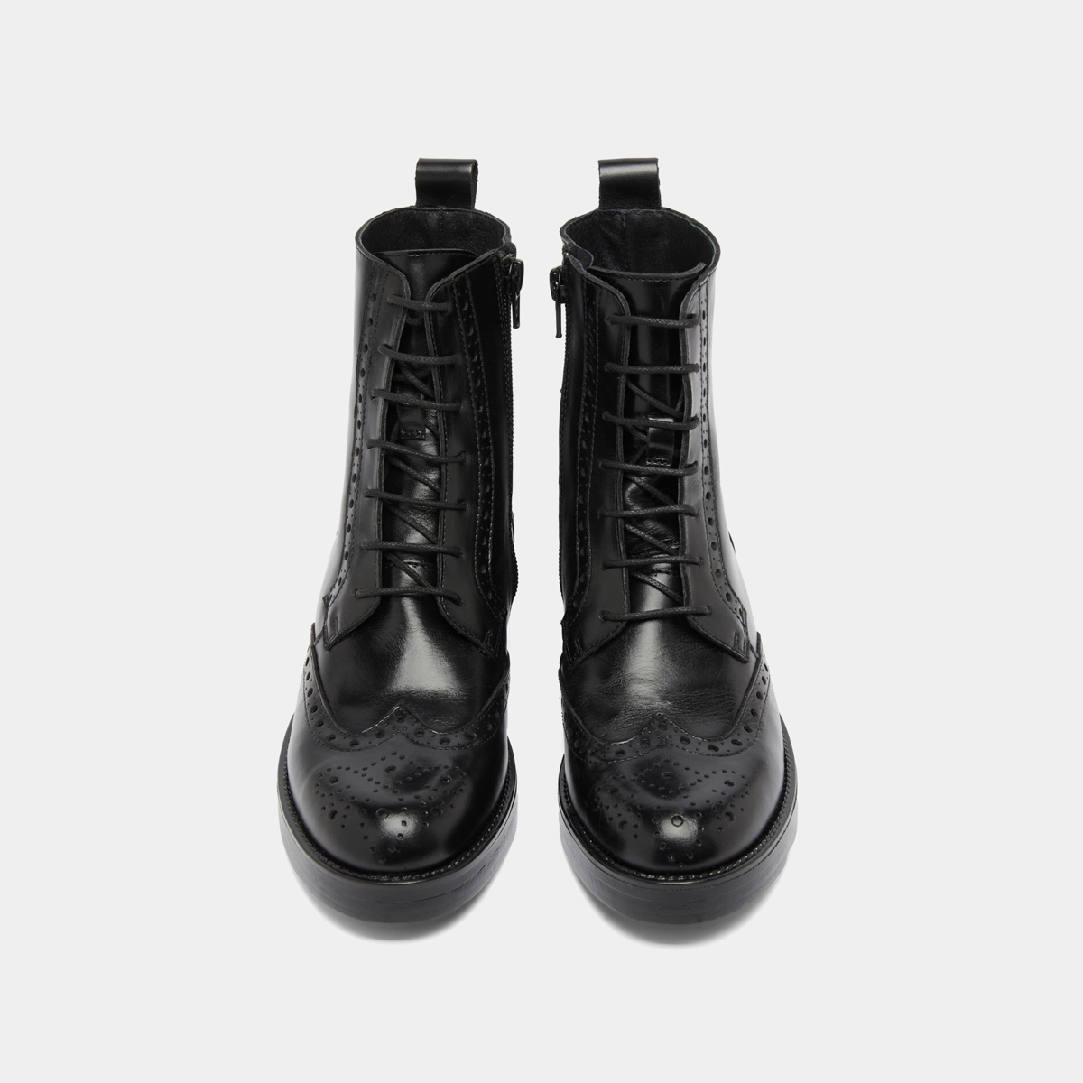 Boots à lacets in black leather | ARI