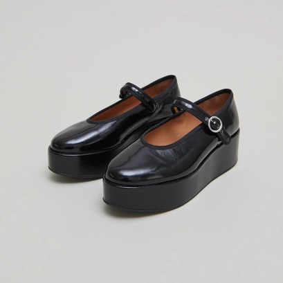 Ballerines à plateformes black