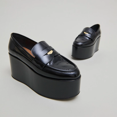 Mocassins à plateformes black